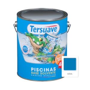 Pintura p piscina caucho acrilico Tersuave 4L Azul