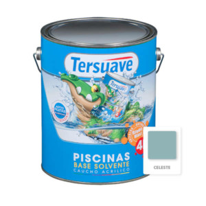 Pintura p piscina caucho acrilico Tersuave 4L Celeste